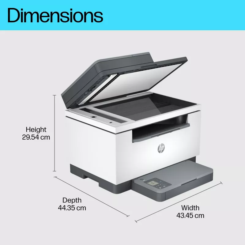 Daudzfunkciju lāzerprinteris HP LaserJet MFP M234sdw — Melnbalts A4, 29 lpp/min, Divpusējā druka, Wi‑Fi, Ethernet