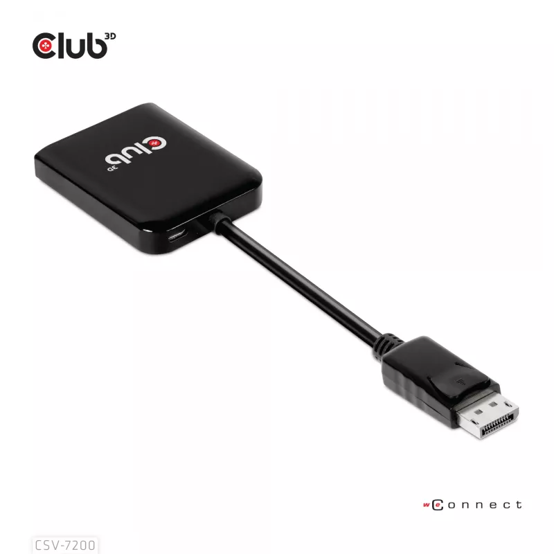 MST centrmezgls DisplayPort 1.4 uz DisplayPort + HDMI 4K60Hz CLUB3D CSV-7220