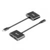 CLUB3D MST centrmezgls USB3.2 Gen2 Type-C(DP Alt-Mode) uz DisplayPort + HDMI 4K60Hz M/F