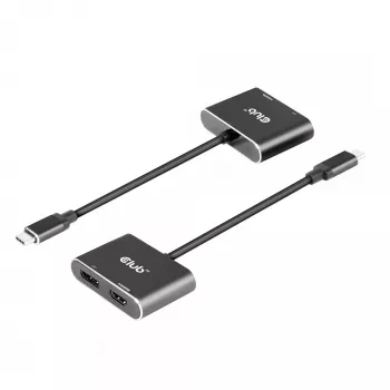 CLUB3D MST centrmezgls USB3.2 Gen2 Type-C(DP Alt-Mode) uz DisplayPort + HDMI 4K60Hz M/F