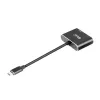 CLUB3D MST centrmezgls USB3.2 Gen2 Type-C(DP Alt-Mode) uz DisplayPort + HDMI 4K60Hz M/F
