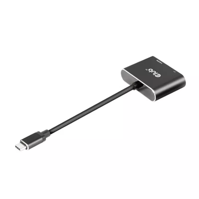 CLUB3D MST centrmezgls USB3.2 Gen2 Type-C(DP Alt-Mode) uz DisplayPort + HDMI 4K60Hz M/F