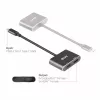 CLUB3D MST centrmezgls USB3.2 Gen2 Type-C(DP Alt-Mode) uz DisplayPort + HDMI 4K60Hz M/F