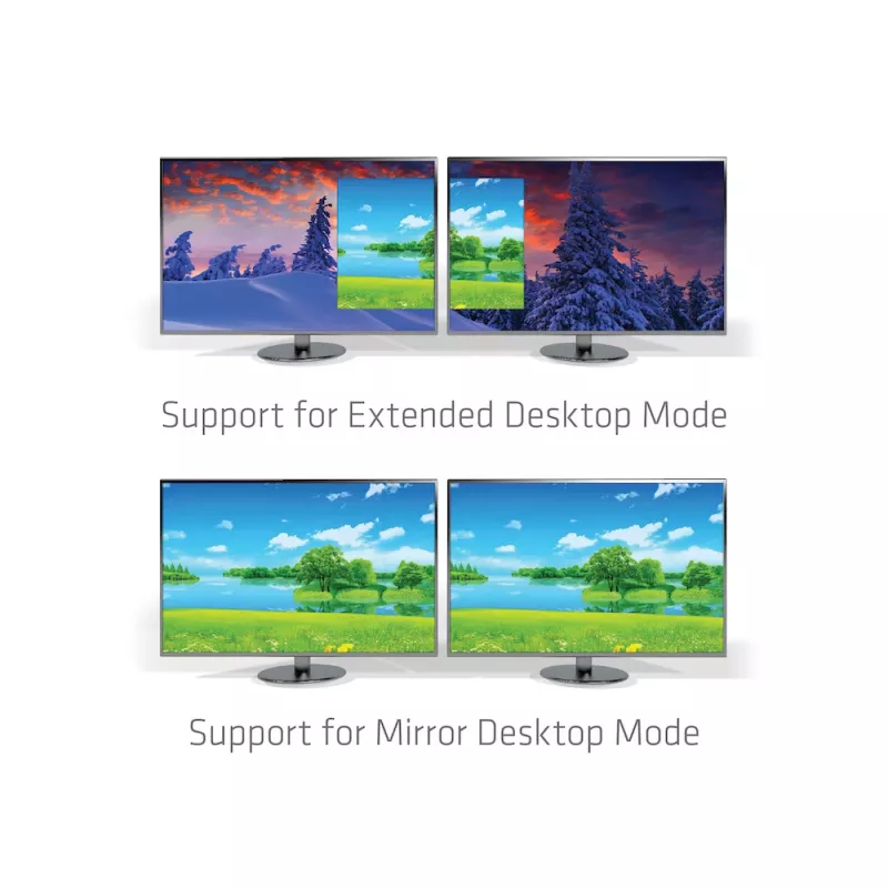 CLUB3D USB3.2 Gen2 Type-C(DP™ Alt-Mode) uz DisplayPort™ divu monitoru 4K60Hz M/F MST centrmezgls