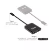 CLUB3D USB3.2 Gen2 Type-C(DP™ Alt-Mode) uz DisplayPort™ divu monitoru 4K60Hz M/F MST centrmezgls