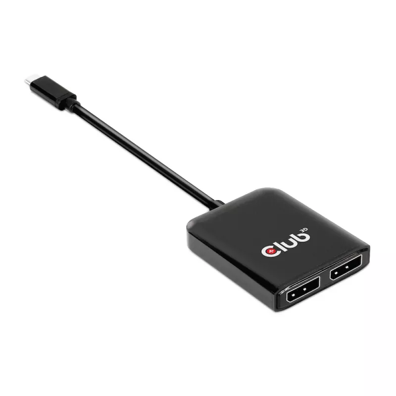 CLUB3D USB3.2 Gen2 Type-C(DP™ Alt-Mode) uz DisplayPort™ divu monitoru 4K60Hz M/F MST centrmezgls