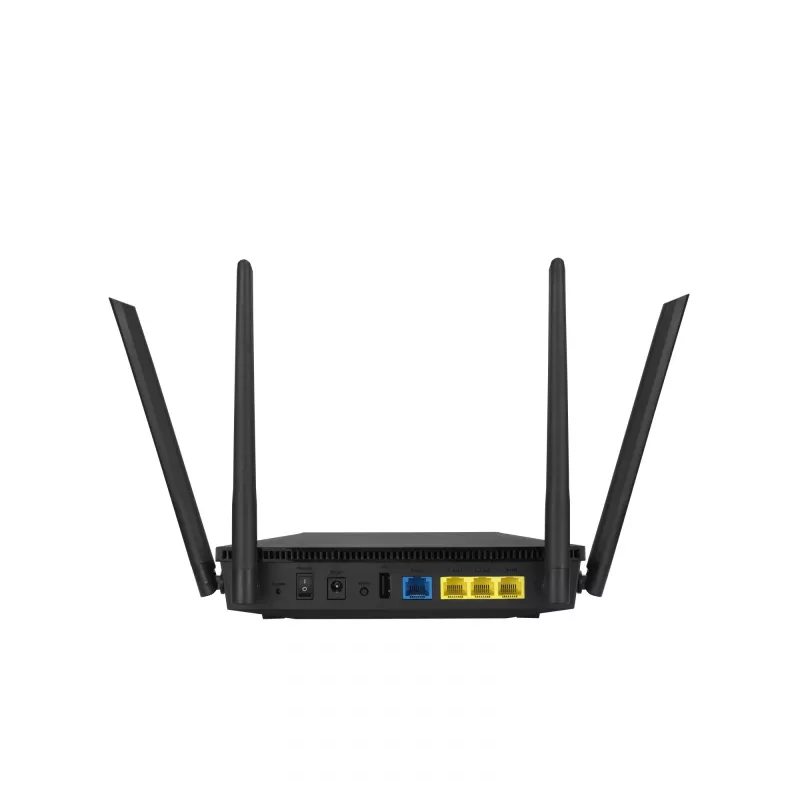ASUS RT-AX53U bezvadu maršrutētājs Gigabit Ethernet Divjoslu (2,4 GHz / 5 GHz) Melns