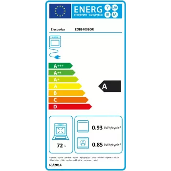 Iebūvējamā cepeškrāsns Electrolux EOB3400BOR, elektriskā cepeškrāsns