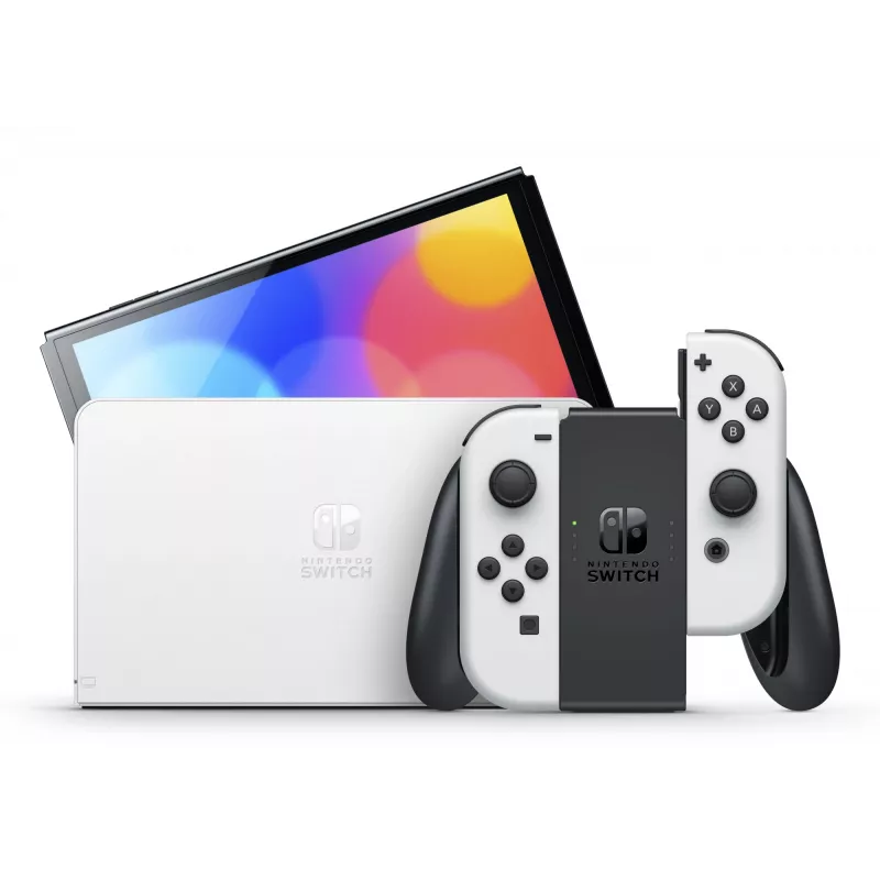 Nintendo Switch OLED, Nintendo Switch, NVIDIA Custom Tegra, Balts, Analogais / Digitālais, Sākuma poga, Barošanas poga, Pogas