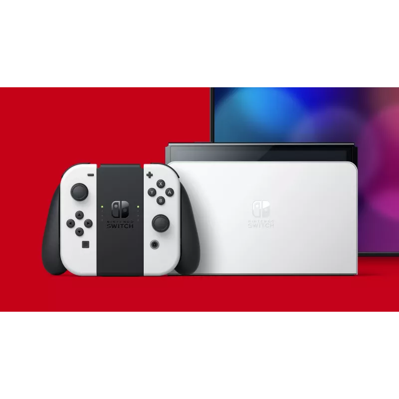 Nintendo Switch OLED, Nintendo Switch, NVIDIA Custom Tegra, Balts, Analogais / Digitālais, Sākuma poga, Barošanas poga, Pogas