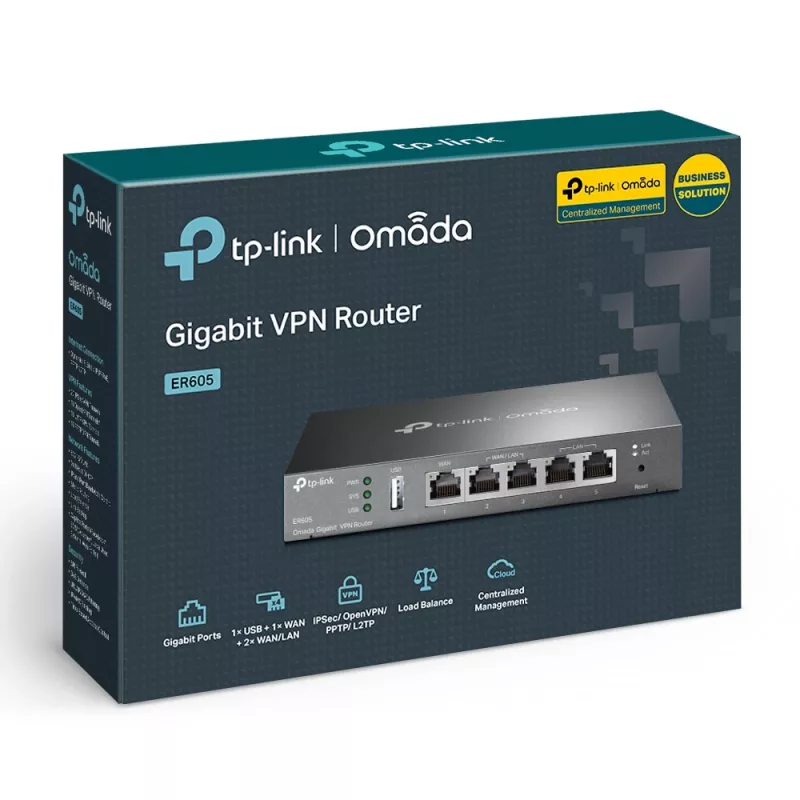 Maršrutētājs TP-Link SafeStream Gigabit Multi-WAN VPN TL-R605