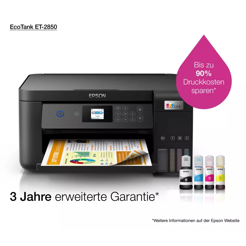 Epson EcoTank ET-2850 A4 daudzfunkciju Wi-Fi tintes tvertnes printeris
