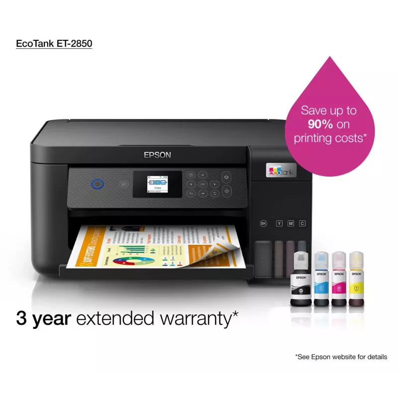 Epson EcoTank ET-2850 A4 daudzfunkciju Wi-Fi tintes tvertnes printeris