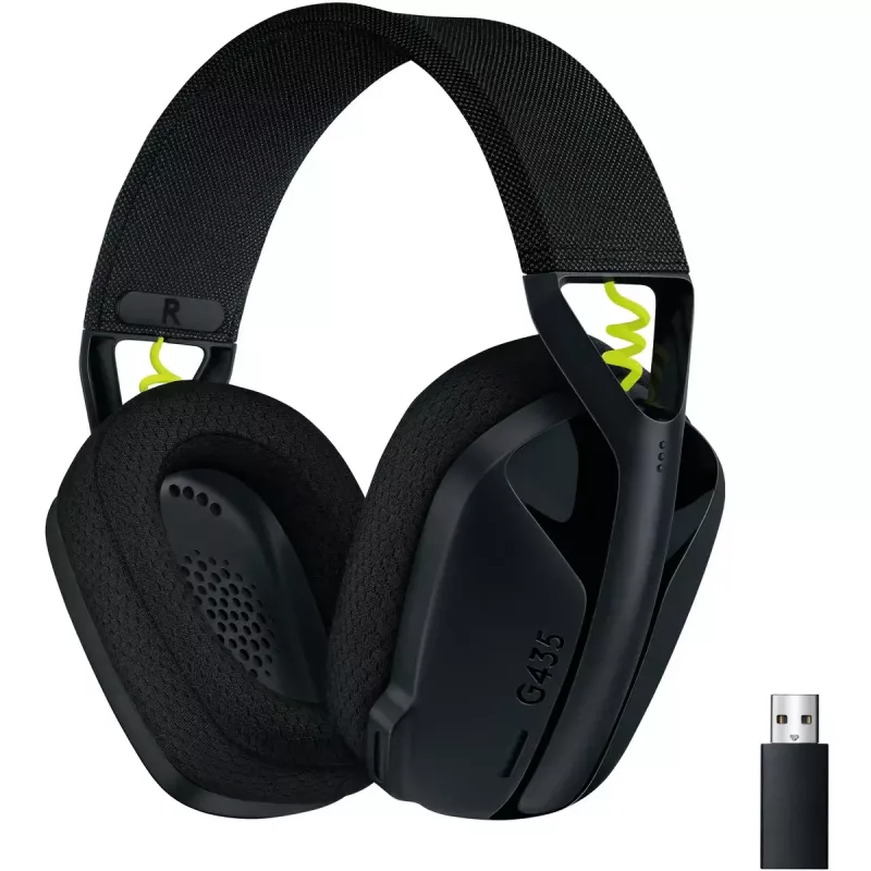 LOGITECH G435 Lightspeed Wireless Gaming Headset - Melns