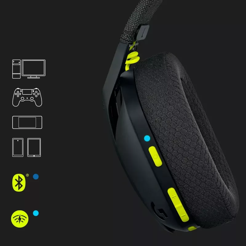 LOGITECH G435 Lightspeed Wireless Gaming Headset - Melns