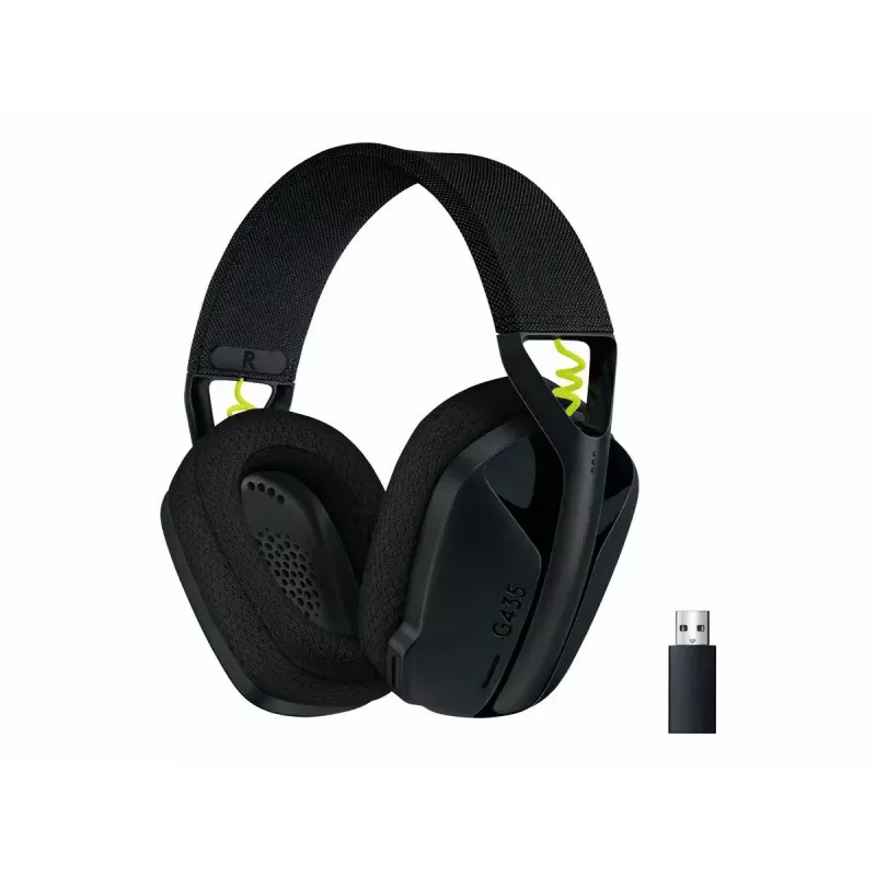 LOGITECH G435 Lightspeed Wireless Gaming Headset - Melns