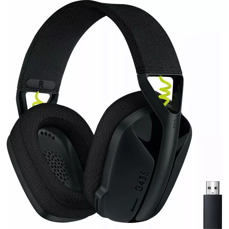LOGITECH G435 Lightspeed Wireless Gaming Headset - Melns
