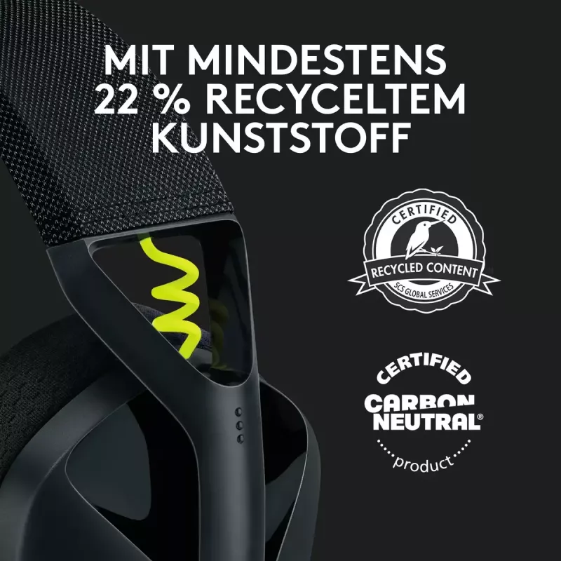 LOGITECH G435 Lightspeed Wireless Gaming Headset - Melns
