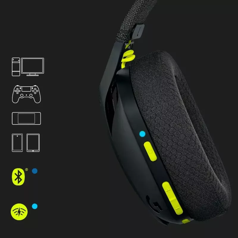 LOGITECH G435 Lightspeed Wireless Gaming Headset - Melns