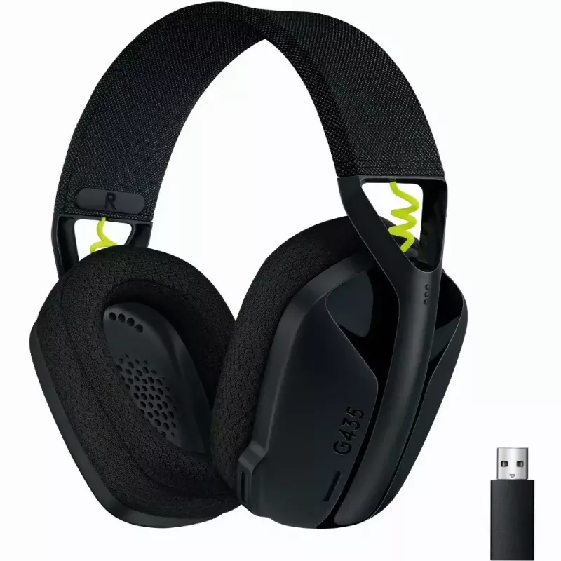 LOGITECH G435 Lightspeed Wireless Gaming Headset - Melns
