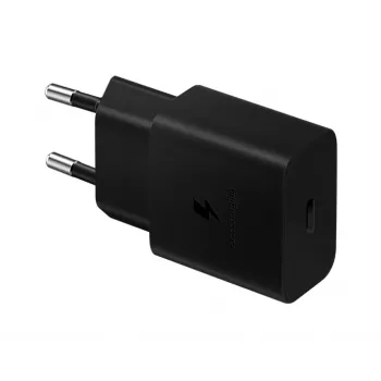 Mobilais lādētājs Samsung EP-T1510XBEGEU, 1 USB-C ports, 9V/1.67A izeja, 1 m kabelis, melns
