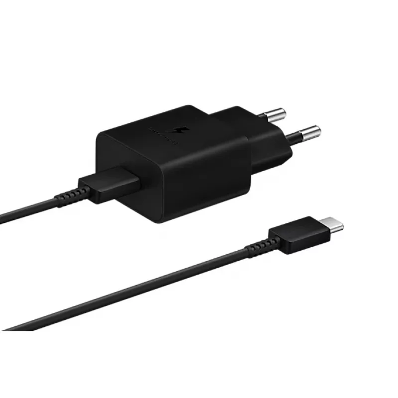 Mobilais lādētājs Samsung EP-T1510XBEGEU, 1 USB-C ports, 9V/1.67A izeja, 1 m kabelis, melns