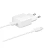 AC Indoor Fast Charger Samsung EP-T1510XWEGEU, USB-C 1-port, 5–9V, 1 m kabelis, balta