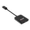 CLUB3D Multi Stream Transport (MST) centrmezgls DisplayPort 1.4–HDMI diviem 4K60Hz monitoriem M/F