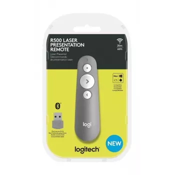 LOGITECH R500 lāzera prezentācijas tālvadības pults pelēka