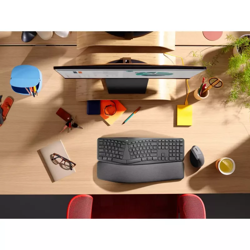 LOGITECH Ergo K860 - Bezvadu sadalītā tastatūra Business Graphite Qwerty Pan Nordic