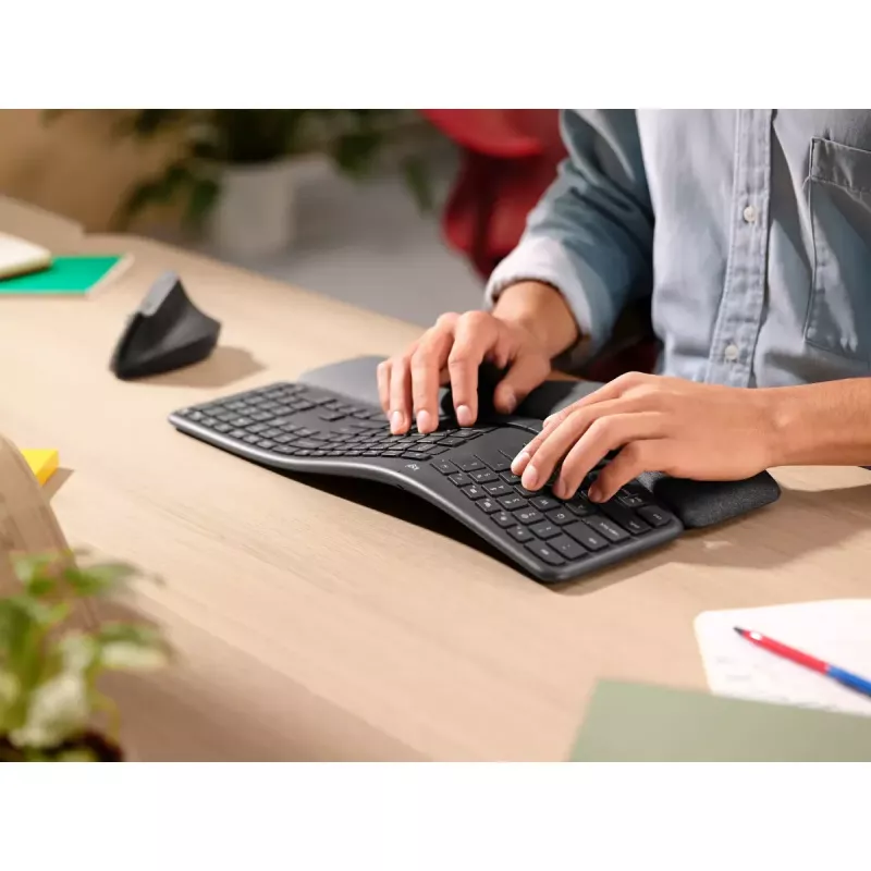 LOGITECH Ergo K860 - Bezvadu sadalītā tastatūra Business Graphite Qwerty Pan Nordic