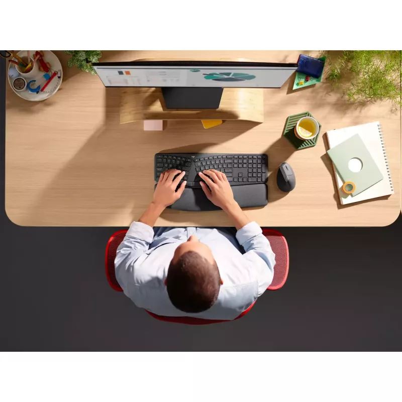 LOGITECH Ergo K860 - Bezvadu sadalītā tastatūra Business Graphite Qwerty Pan Nordic