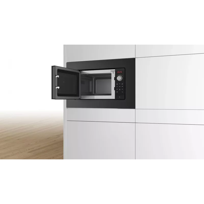 Bosch Serie 2 BFL623MB3 mikroviļņu krāsns Melna Solo mikroviļņu krāsns Iebūvējama 20 L 800 W