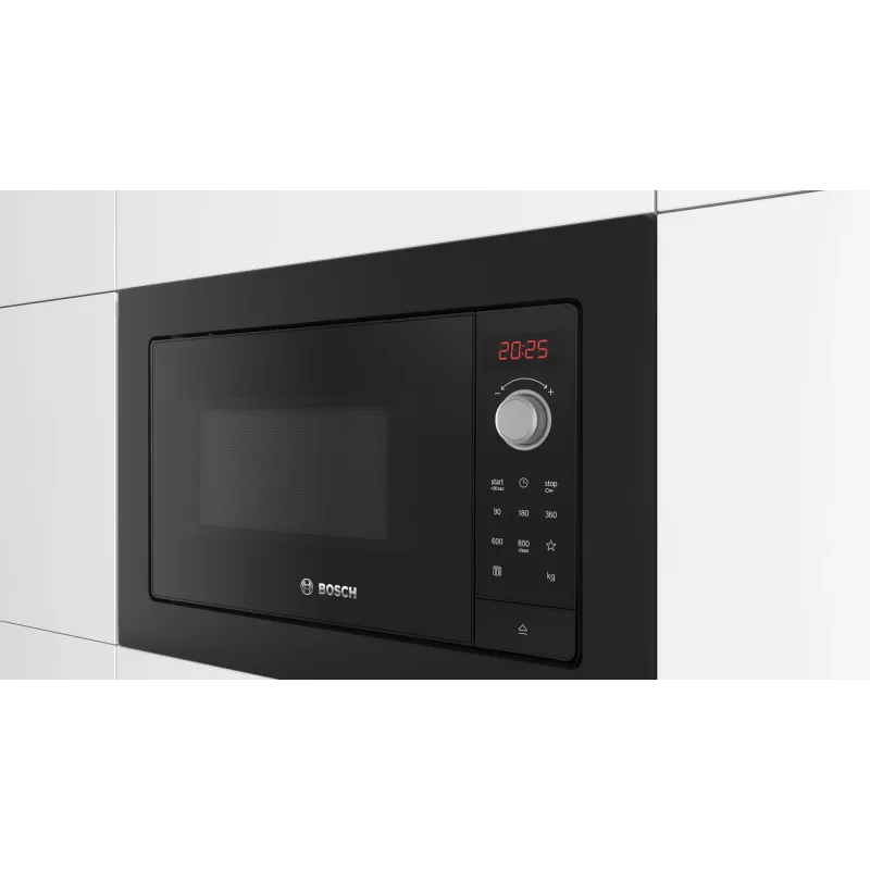 Bosch Serie 2 BFL623MB3 mikroviļņu krāsns Melna Solo mikroviļņu krāsns Iebūvējama 20 L 800 W