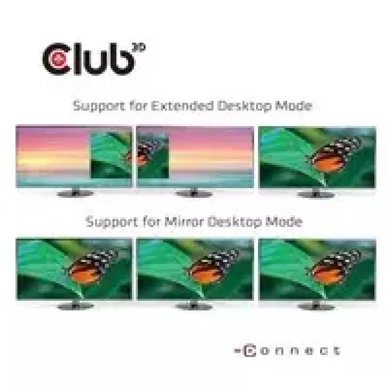CLUB3D UNIVERSAL USB Gen1 Type-C Triple Display Dynamic PD Charging Dock ar 65 W barošanas bloku (VGA, HDMI, DP, ETHERNET)