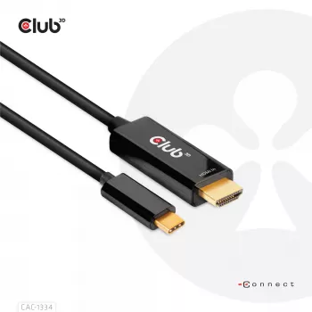 CLUB3D HDMI uz USB Type-C 4K60Hz aktīvais kabelis M/M 1,8 m/6 pēdas