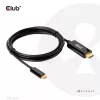 CLUB3D HDMI uz USB Type-C 4K60Hz aktīvais kabelis M/M 1,8 m/6 pēdas