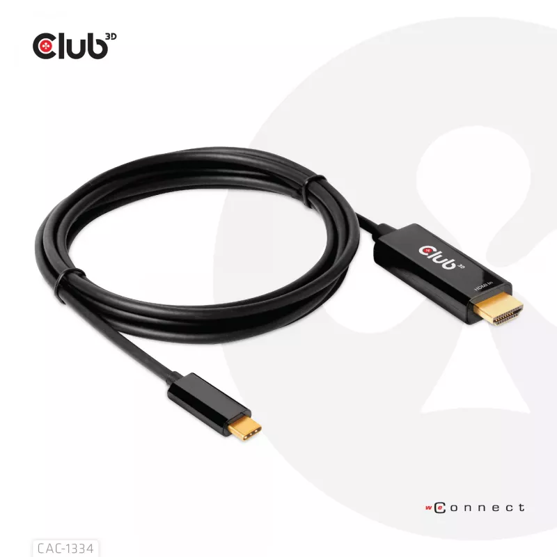 CLUB3D HDMI uz USB Type-C 4K60Hz aktīvais kabelis M/M 1,8 m/6 pēdas