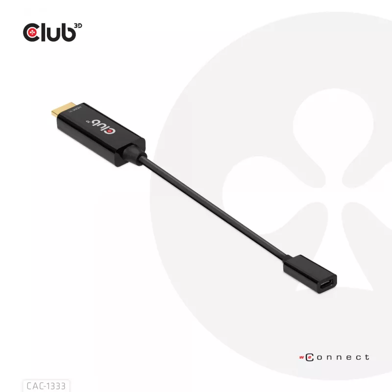 CLUB3D HDMI uz USB Type-C aktīvais adapteris 4K60Hz M/F
