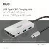 CLUB3D USB Gen2 Type-C PD uzlādes centrs ar 2x Type-C 10G portiem un 2x USB Type-A 10G portiem