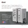 Doko stacija CLUB3D CSV-1568 metāla korpuss USB Gen2 Type-C USB Gen2 Type-A HDMI DP VGA RJ45 120W