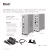 Doko stacija CLUB3D CSV-1568 metāla korpuss USB Gen2 Type-C USB Gen2 Type-A HDMI DP VGA RJ45 120W