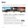 Doko stacija CLUB3D CSV-1568 metāla korpuss USB Gen2 Type-C USB Gen2 Type-A HDMI DP VGA RJ45 120W