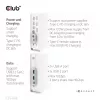 Doko stacija CLUB3D CSV-1568 metāla korpuss USB Gen2 Type-C USB Gen2 Type-A HDMI DP VGA RJ45 120W
