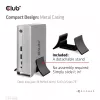 Doko stacija CLUB3D CSV-1568 metāla korpuss USB Gen2 Type-C USB Gen2 Type-A HDMI DP VGA RJ45 120W