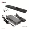 CLUB3D USB Gen1 Type-C Triple Display DP Alt mode Displaylink Dynamic PD Charging Dock ar 120 W barošanas bloku