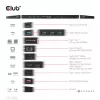 CLUB3D USB Gen1 Type-C Triple Display DP Alt mode Displaylink Dynamic PD Charging Dock ar 120 W barošanas bloku