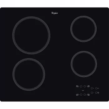 Indukcijas plīts WHIRLPOOL AKT 801/NE — 4 zonas 60 cm, skārienvadība, melna stikla keramika
