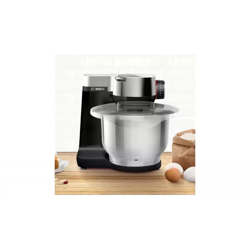 Bosch Serie 2 MUMS2VM00 virtuves kombains 900 W 3,8 l melns, sudrabains