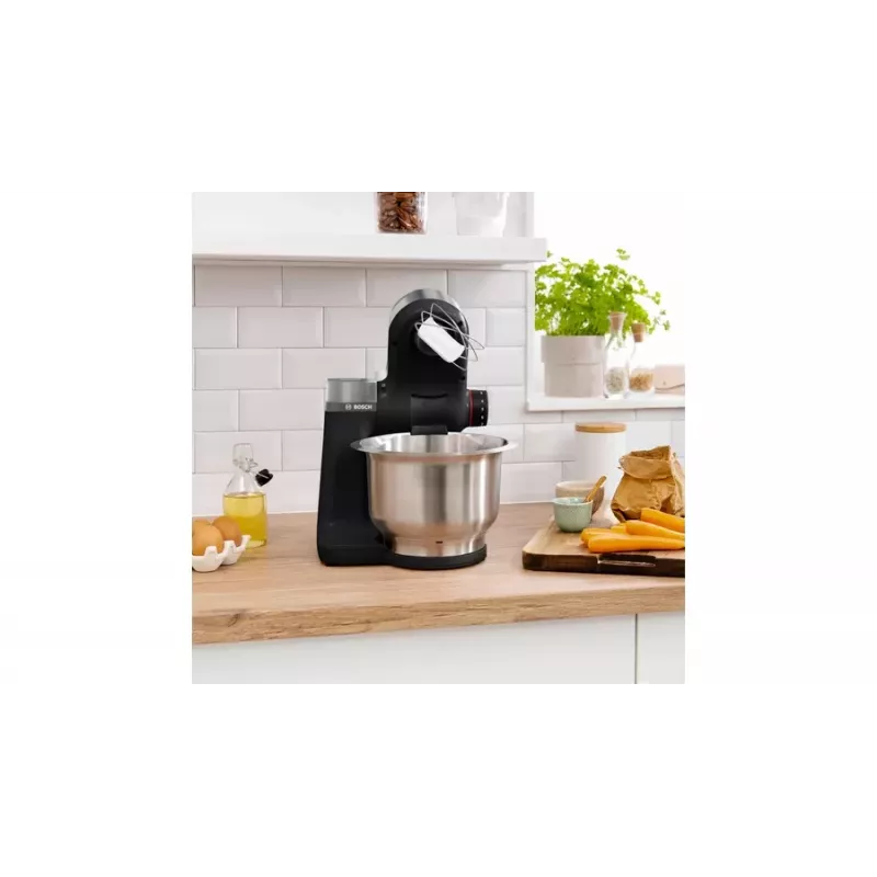Bosch Serie 2 MUMS2VM00 virtuves kombains 900 W 3,8 l melns, sudrabains